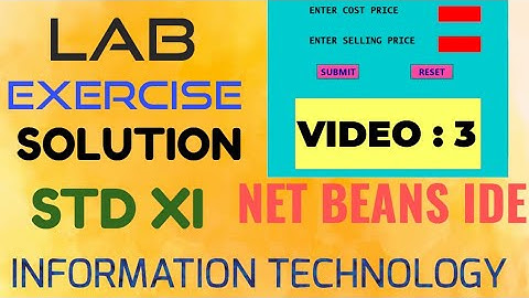 Java Lab Exercise: Video 3 l Finding Profit or Loss I CBSE I STD XI I INFORMATION TECHNOLOGY