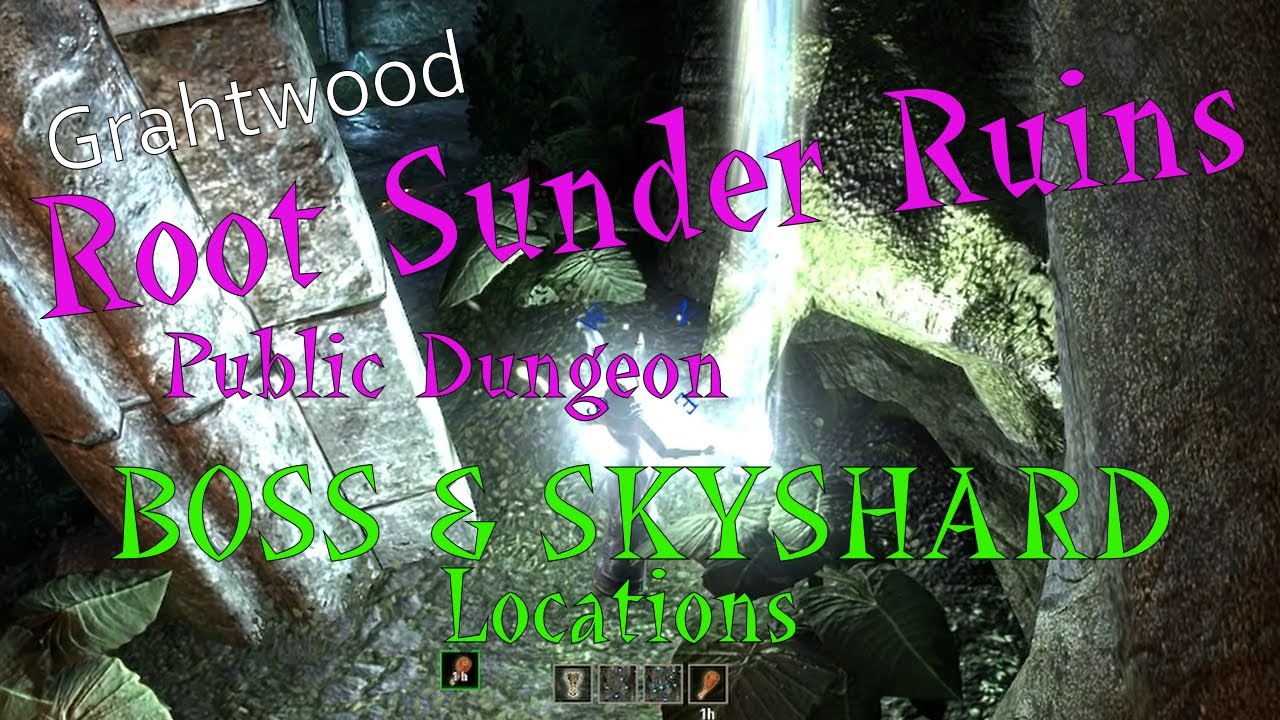 Root Sunder Ruins Public Dungeon BOSS & SKYSHARD location RUN-through || ESO Super-Quick