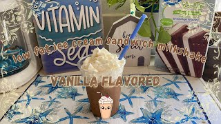 Easy way of making lowfat ice cream sandwich milkshake /طريقة سهلة لعمل سندويشات الآيس كريم ميلك شيك