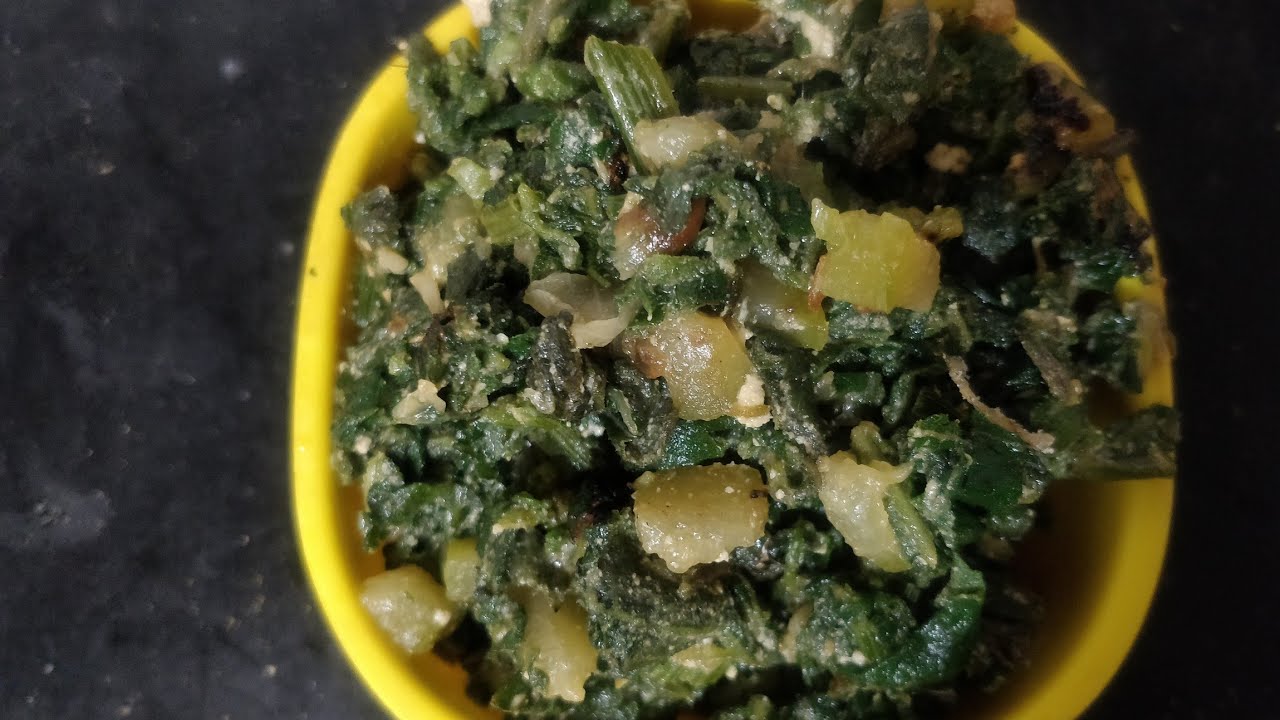 How to make Pumpkin Green leaves Curry- Kumra Saag Recipe - YouTube