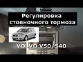 РЕГУЛИРОВКА СТОЯНОЧНОГО ТОРМОЗА. VOLVO V50/S40. (2004-2012 г.)