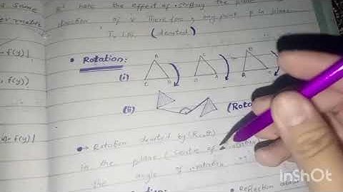 Lec:17; Affine and Euclidean Geometry #Topic; Types of Isometry in plane with examples #bsmath...