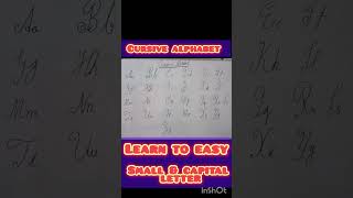 Learn cursive alphabet Easy #learnerpoint #easy #education #easylearning #like