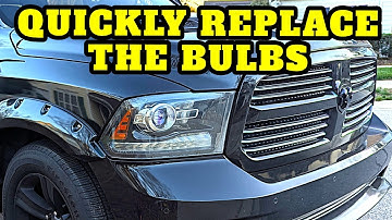 RAM Truck Headlight bulb replacement | THE EASY WAY | 2009 to 2019