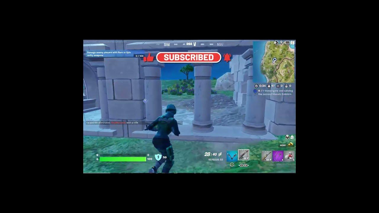 Fortnite Stage 4 Investigate and catalog the second Mosaic Emblem PLZ