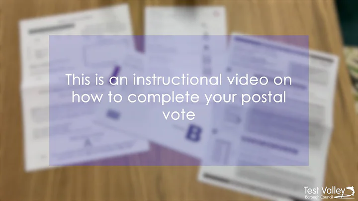 How to complete your postal vote - Instructions
