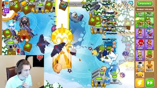 xQc Completes The Bloonarius Gamemode BTD6 (with chat Bloons TD 6)