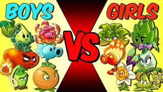 Tournament All Best BOY vs GIRL Plants - Who Will Win? - PvZ 2 Plant vs Plant