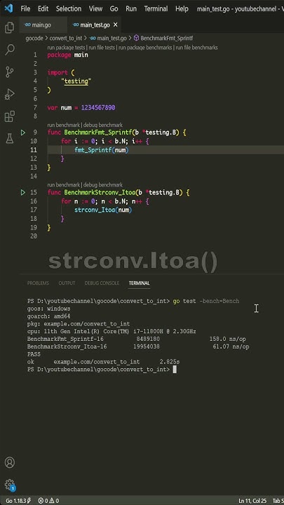 Fastest way converting integer to string in golang #shorts #golang # ...