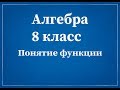 Алгебра 8 класс. Понятие функции