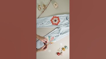 Applique Y Seam Jean Patches #tutorials #shorts #DIY