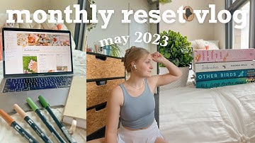 MONTHLY RESET VLOG 🍰 prepping for may, deep cleaning, goal setting, books, notion | Charlotte Pratt