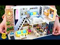 DIY Miniature Dollhouse #1 Bathroom, Kitchen, Bedroom, Living Room
