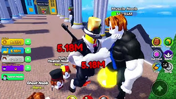 Defeating magma bacon in mega noob simulator 2