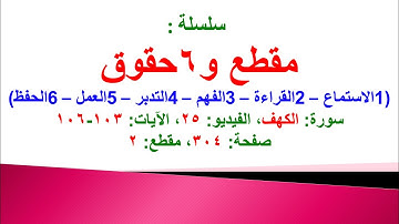 مقطع و6 حقوق (سورة الكهف الفيديو ٢٥ الآيات: ١٠٣-١٠٦) (في المصحف صفحة ٣٠٤ مقطع ٢) محمد ماضي