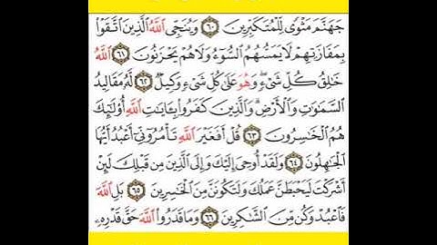 سورة الزمر الايه ٦٠ حتى الايه ٦٦ ... الشيخ عبد الباسط عبد الصمد