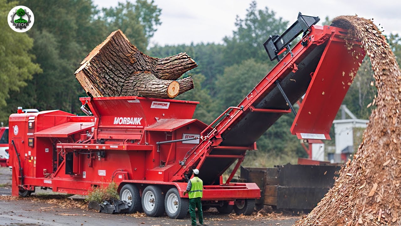 Dangerous Fastest Monster Wood Chipper In Acition | Incredible Tree Shredder Working #5