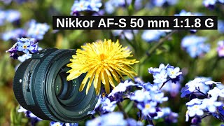 Nikon AF-S Nikkor 50 mm 1:1.8G prime lens - IT'S REALLY FINE!