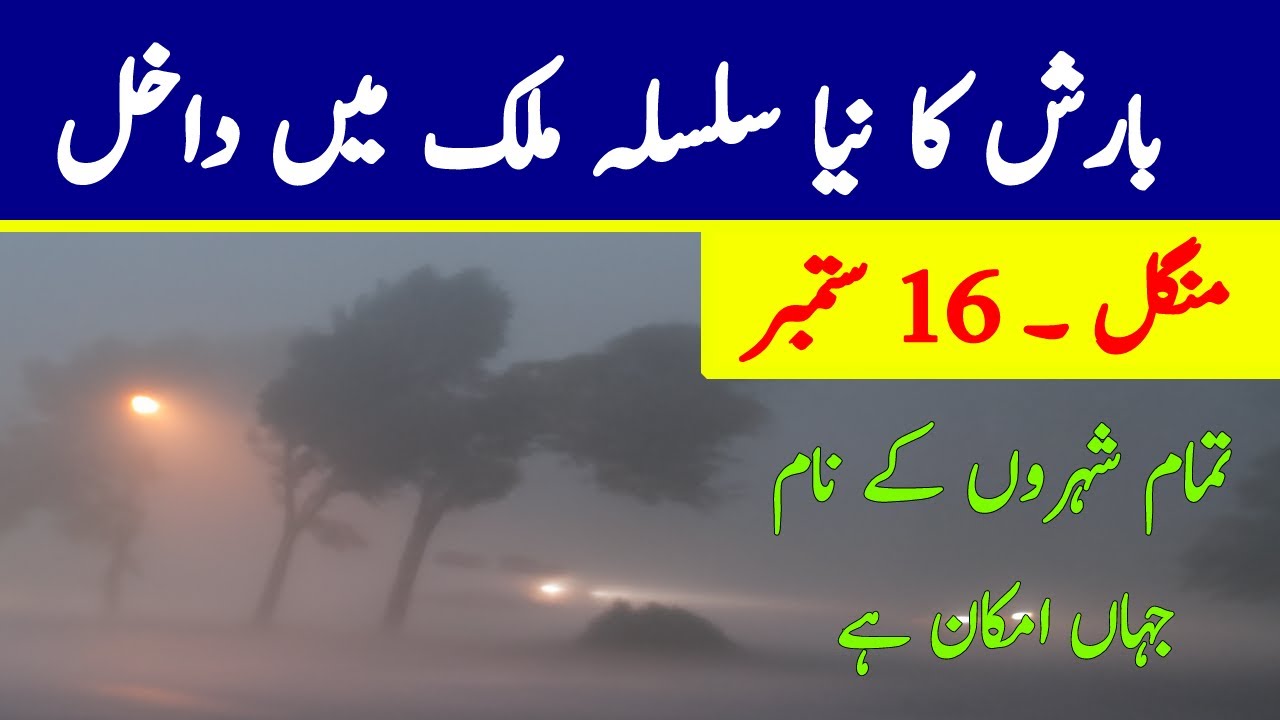Rain Alert Across Pakistan! Weather Forecast for Punjab, Sindh, KPK & Balochistan