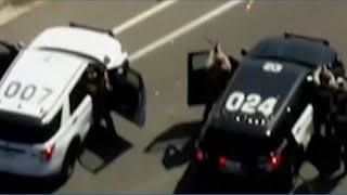 Deadly pursuit ends in crash, standoff near California school