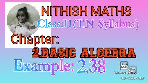 Class:11(Maths), Example 2.38, solve for x