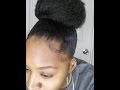 How to l Natural Hair l Sleek High Bun