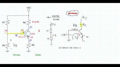 Polarización por divisor de voltaje: ¿Porque es la configuración mas estable? transistor BJT NPN PNP