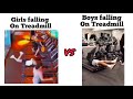 Girls falling on treadmill  vs boys falling on treadmill   mg edits  girlsvsboysmemes