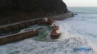Temporal en Zarautz con dron