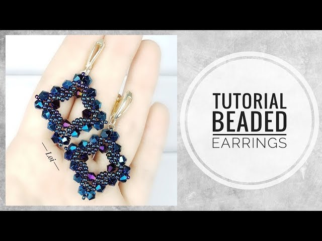 МК - Плетеные серьги из бисера и биконусов | Tutorial - Braided earrings with beads and bicones