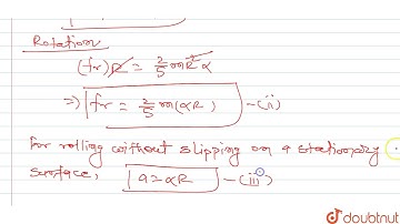A solid sphere of mass `m` is lying at rest on a rough horizontal surface. The coefficient of fr...