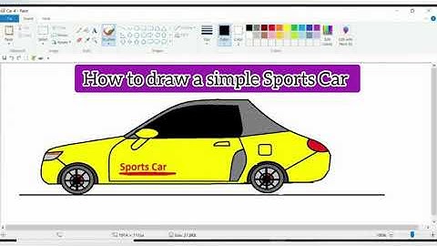 How to draw sports Car on computer MS paint / master kid