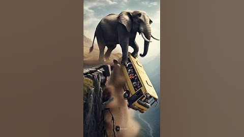 Elephant Saves Falling Bus | Epic Mountain Rescue |🐘🚌 #shorts #ai #emotionalstory