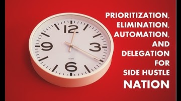 Prioritization, Elimination, Automation, and Delegation for Side Hustle Nation - A Productivity Roun