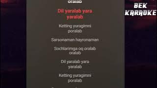 Sevinch mominova dil yaralab karaoke