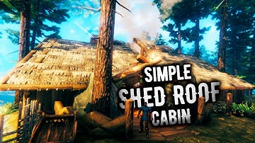 Valheim : The Buildthrough : Ep20 Simple Sloped Roof With Overhangs