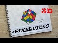 Кубик Рубика простой рисунок по клеточкам ( Rubik's Cube ) #pixelvideo