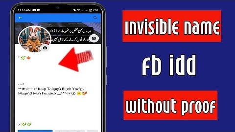 How to Make invisible fb account | full blank name Facebook idd |