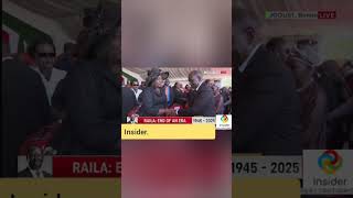President Ruto and Uhuru Kenyatta arrived at Raila's funeral #citizentv #treding #breakingnews#kenya