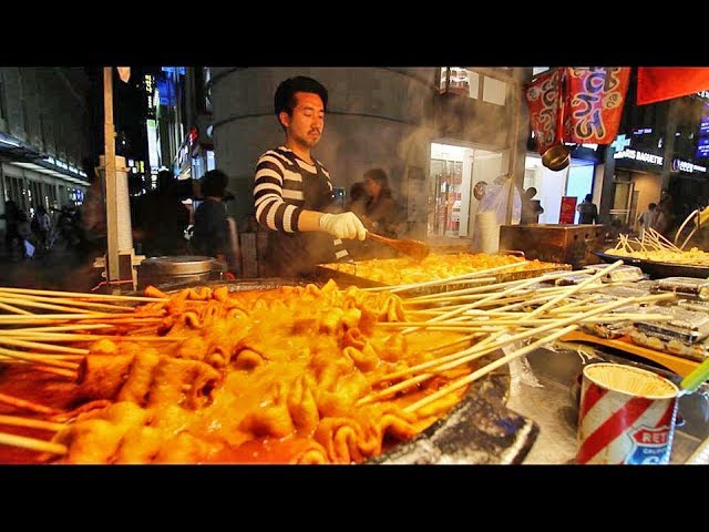 KOREAN STREET FOOD - Myeongdong Street Food Tour in Seoul South Korea | CRAZY Korean Food + SEAFOOD | Luke Martin