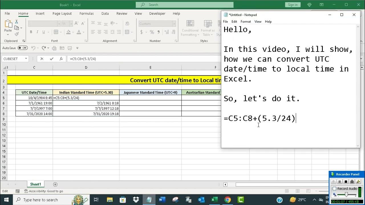 Convert Utc Date Time To Ist Incident