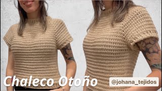 Chaleco Otoño. Top down. Sin costuras. Jersey. Suéter. Todas las tallas. Tutorial paso a paso