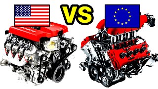 por qué❓el v8 americano tiene tanto TORQUE  y el de Ferrari  tantas RPM?