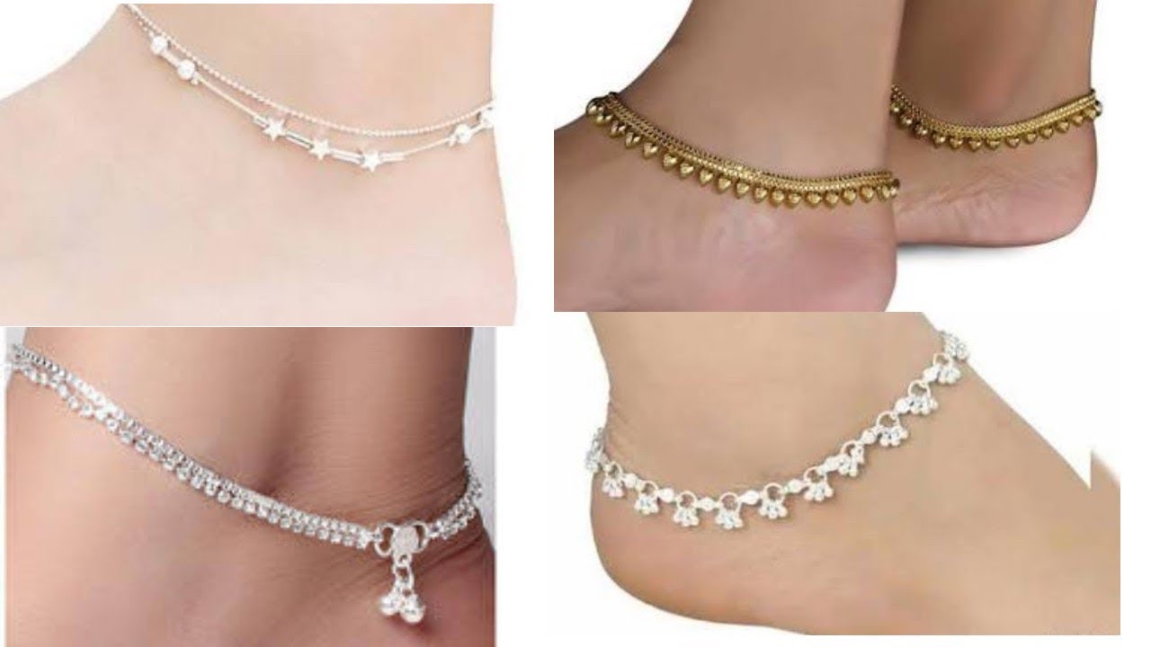 Simpel Silver Anklets Designs/ Daily Wear Payal Ideas/ - YouTube