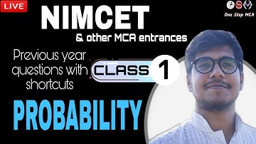 Probability for NIMCET 2022-2023 Class 1| Basics of Probability for NIMCET,DU,JNU,BHU,MHT CET