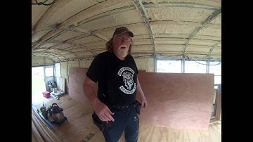 Old Thyme Skoolie Project- Episode 14- New Ceiling