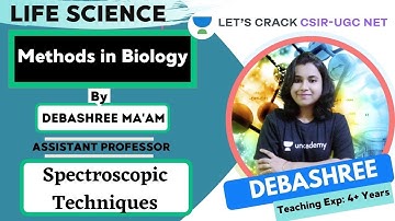 Spectroscopic Techniques | Methods in Biology | Target CSIR-UGC NET 2020/2021 | Debashree