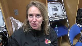 Louisville assistant coach Stephanie Norman after Louisville's NCAA win over Oregon State