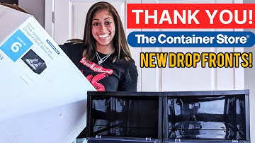 Thank You THE CONTAINER STORE! Gifted NEW BLACK Sneaker Drop Front Boxes - Closet Makeover!