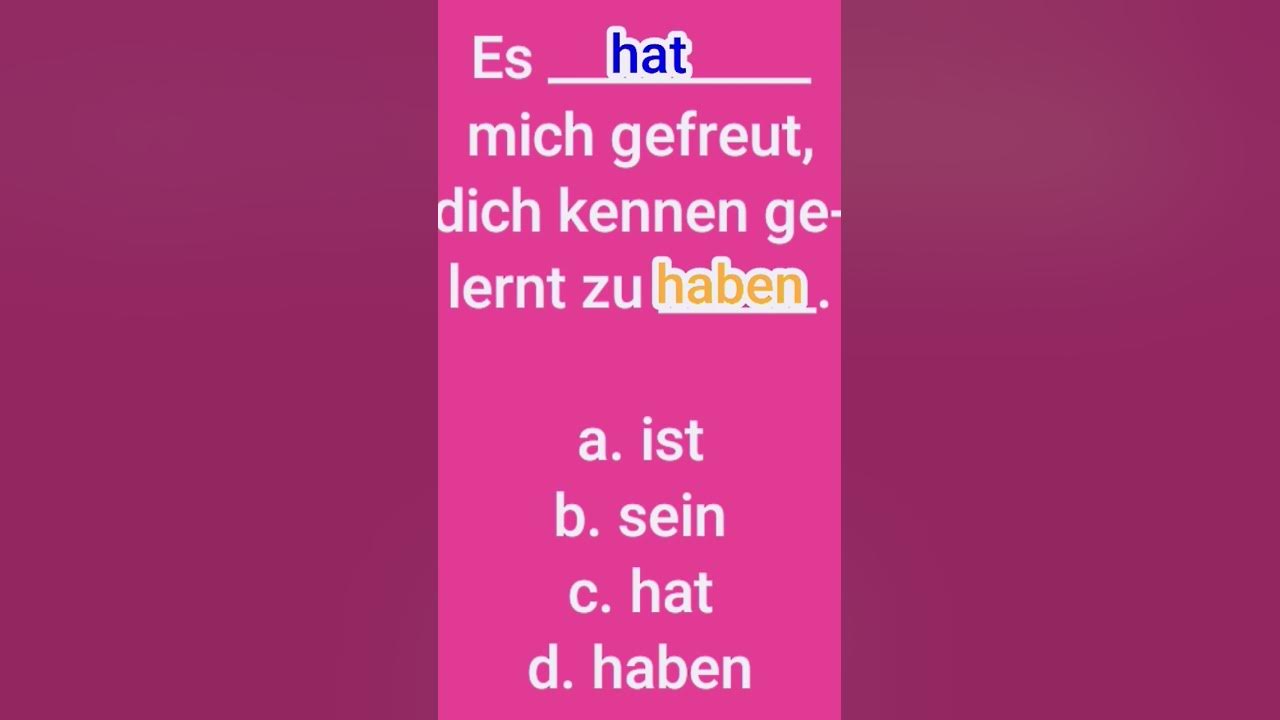 Ich Habe Mich Sehr Gefreut Sie Kennen Zu Lernen www.youtube.com